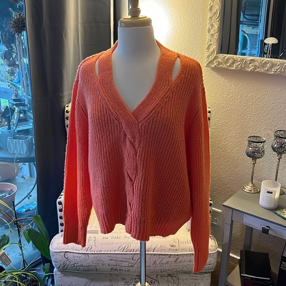 NWT Nine West Orange  Sweater (XXL)